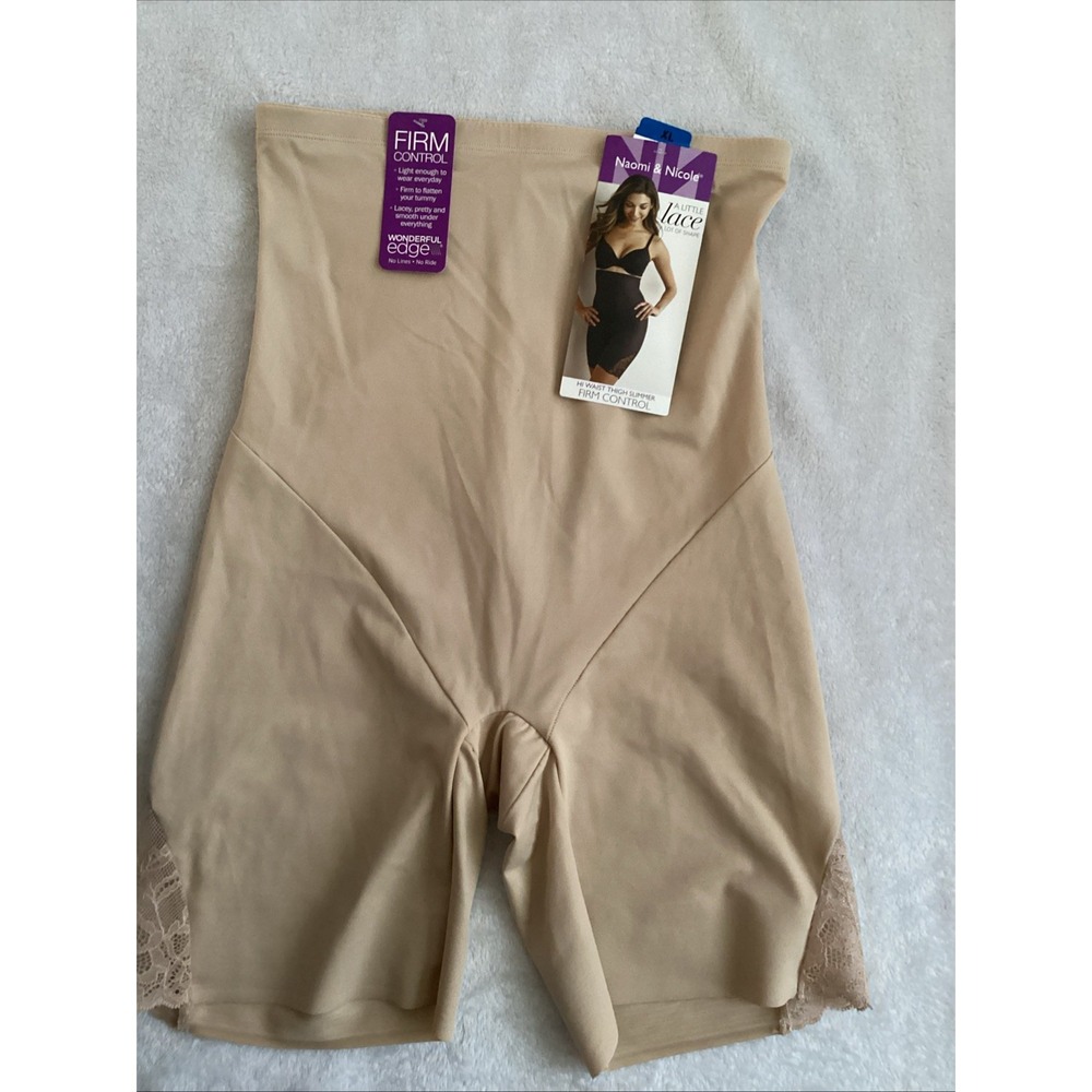 NWT Naomi & Nicole XL Everyday Shapewear Nude Color Hi Waist Thigh Slimmer